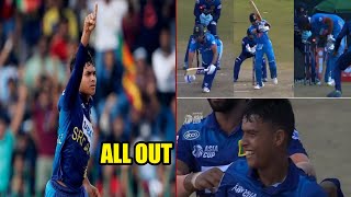 Dunith Wellalage bowling today India vs Sri Lanka Asia Cup  Dunith Wellalage 5 wickets  Info Facts [upl. by Oner]