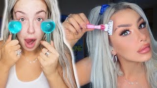 trying EVERY SINGLE viral Tik Tok beauty hack blackout drunk [upl. by Hi]