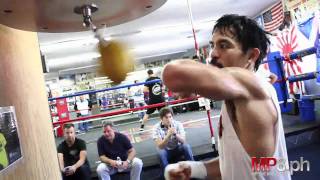 Manny Pacquiao  HARD HITTING SPEED BAG [upl. by Annaek176]