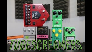 Do all tubescreamers sound the same A comparison of several tube screamer based pedals [upl. by Scharff318]