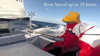 Sailing solo across Bass Strait in a Seawind 24 catamaran [upl. by Ailimat]