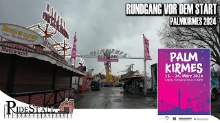 Palmkirmes Recklinghausen 2024  Rundgang vor dem Start der größten Frühjahrskirmes in NRW  POV [upl. by Cato821]