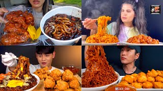 ASMR Best Fast Food Spicy Noodles  Chicken Mukbang Compilation  Satisfying Big Bites [upl. by Nylatsyrk]