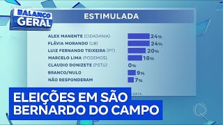 Eleições 2024 confira a intenção de voto para Prefeitura de São Bernardo do Campo [upl. by Yelha]