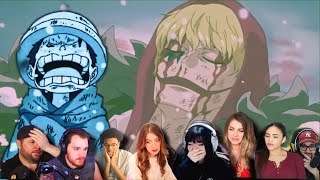 CORAZONE DEATH  ONE PIECE EISODE 706 REACTION MASHUP [upl. by Knah]