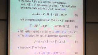 Tutorial 4 on Cliffords Geometric Algebra [upl. by Clovis]