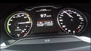 Audi A3 14 TFSI etron 204 HP 0100 kmh acceleration [upl. by Cissiee159]