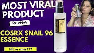 Most viral product COSRX SNAIL 🐌 96 mucin power essence REVIEW Hit or Miss cosrx [upl. by Nalro326]