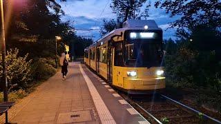 Tram Berlin  Mitfahrt in der M4 von Zingster Straße bis Betriebshof Weißensee im GT6NO 1233A [upl. by Idnak]