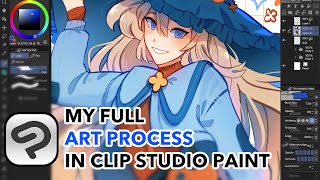 Making Art Start to Finish in Clip Studio Paint ✿ 2023 Update [upl. by Cirdahc]