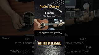 Zombie  The Cranberries  EASY Guitar Tutorial with Chords  Lyrics chordgitar [upl. by Fremont]