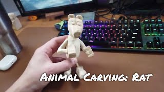 Whittling an Rat in Cuphead Style out of wood [upl. by Burbank601]