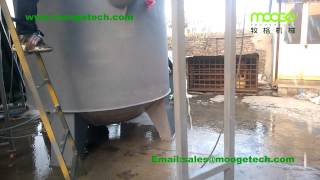 PP PE film hot washing tankHDPE hot washing tank [upl. by Macilroy]