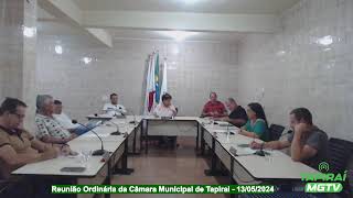 Confira a Reunião Ordinária da Câmara Municipal de Tapiraí  13052024 [upl. by Klement]