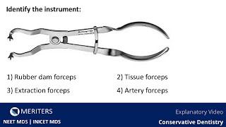 NEET MDS  INICET  Conservative Dentistry  Explanatory Video  MERITERS neetmds2025 [upl. by Inaffyt]