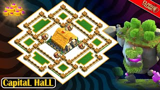 Capital Hall 2 Base LayouT  COC New Capital Peak CH2 Base Clan Capital Base Clash of Clans [upl. by Quintessa]