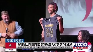 Ryan Williams wins Gatorade Player of the Year [upl. by Renard]