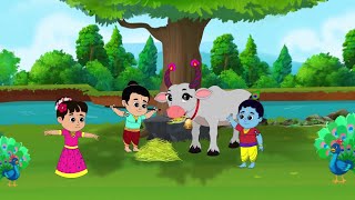 Choti Choti Gaiya Chote Chote Gwal  Little Krishna Cartoon  Lord Krishna Best Bhajan krishna [upl. by Ymassej]