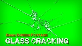 Green Screen footage Glass Cracking with sound effect 1080p [upl. by Yerhcaz603]