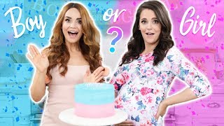 BABY GENDER REVEAL Gender Reveal Cake w my Sister [upl. by Oiragelo]