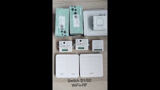 WifiRF išmanių relių apžvalga Smart Switch S1S2 WifiRF [upl. by Ahsekam]