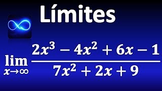 54 Límite cuando x tiende a infinito de división de polinomios [upl. by Labinnah]