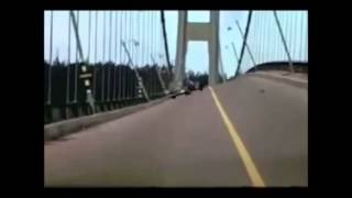 Tacoma Narrows Bridge collapse color [upl. by Ingamar]