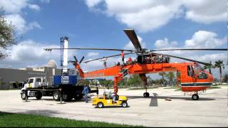 How to remove rotor blades from a skycrane helicopter HeliExpo 2011 [upl. by Riancho]