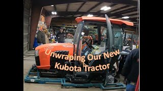 Unwrapping Our New Kubota Tractor and Assembling [upl. by Doro]