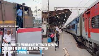 12128  Pune to Mumbai CST Intercity Express [upl. by Ihsir240]