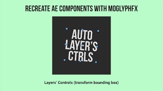 Recreate After Effects UI components with MoglyphFX [upl. by Sayce860]