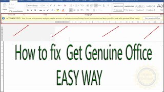 How to fix Get Genuine Office 20162019 EASY WAY [upl. by Finbar428]