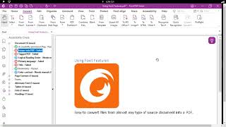 Foxit Accessibility Correcting the Image only PDF Error [upl. by Atalanta]