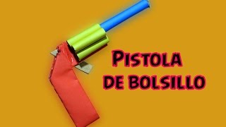 Como hacer Pistola de Papel que Dispare  Armas Caseras Fáciles [upl. by Aubrie]