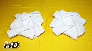 HOLE DESIGN TOWEL FOLDING [upl. by Gilson]