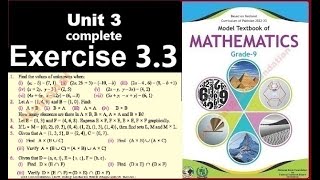 Maths Grade 9 Ex 33 Complete solved [upl. by Ettenrahs]