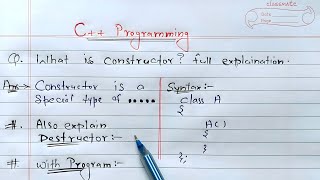 constructor and destructor in c  constructor and destructor in hindi  constructor in c [upl. by Brandie]