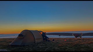 Winter Wild Camp Whernside Peak Yorkshire moors New Bag osprey Hilleberg Nammatj 2 GT [upl. by Davilman438]