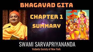 1 Bhagavad Gita  Chapter 1 Summary  Swami Sarvapriyananda [upl. by Arlo]