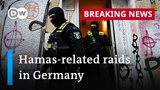 German police carry out raids on suspected Hamas and Samidoun properties  DW News [upl. by Cirred]