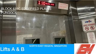 HDB Block 615C Punggol  EM Elevator [upl. by Assereht]