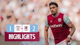 West Ham 12 Aston Villa  Premier League Highlights [upl. by Enalda]