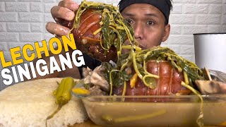 LECHON BELLY SINIGANG Mukbang ASMR  Diskarteng Basic [upl. by Philomena148]