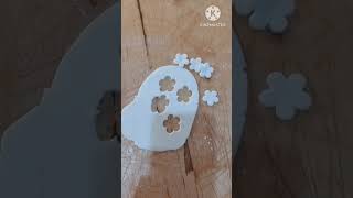 easy fondant flower tutorial  fondant flower cutters  fondant flowers decorations [upl. by Anirroc]