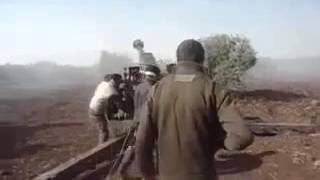 FSA Cannon attack on Syrian Soldiers 115 [upl. by Leela103]