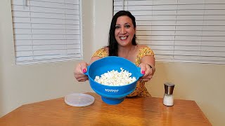 Microwave Popcorn Popper Directions and Instructions  Silicone Bowl [upl. by Yllah217]