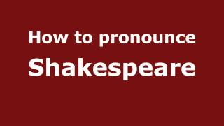 How to Pronounce Shakespeare  PronounceNamescom [upl. by Singh420]