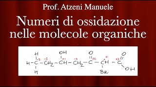 Numeri di ossidazione nelle molecole organiche ProfAtzeni ISCRIVITI [upl. by Nosdrahcir]