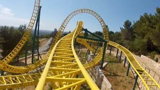 Eurofighter Roller Coaster POV Front Seat Zoosafari Fasanolandia Italy [upl. by Dryfoos]