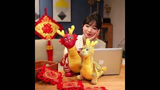 Chinese New Year Dragon Stuffed Animal Kid Gift Home Dear Holiday Party Gifts [upl. by Nyram722]